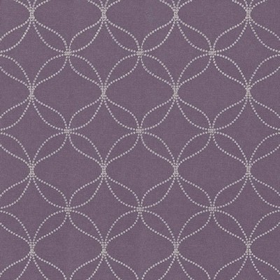 Kasmir Bellesol Grape in 1429 Purple Polyester  Blend Crewel and Embroidered  Trellis Diamond   Fabric
