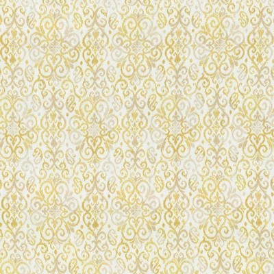 Kasmir Bengali Maize in IMPRESSIONS Yellow Polyester  Blend Scroll  Ethnic and Global   Fabric