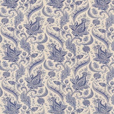 Kasmir Botticelli Ocean in 5065 Blue Upholstery Linen  Blend Fire Rated Fabric Vine and Flower  Jacobean Floral  Ethnic and Global   Fabric