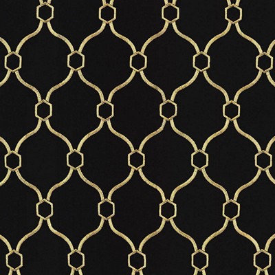 Kasmir Braxton Ebony in 5112 Black Upholstery Viscose  Blend Fire Rated Fabric Crewel and Embroidered  Trellis Diamond   Fabric
