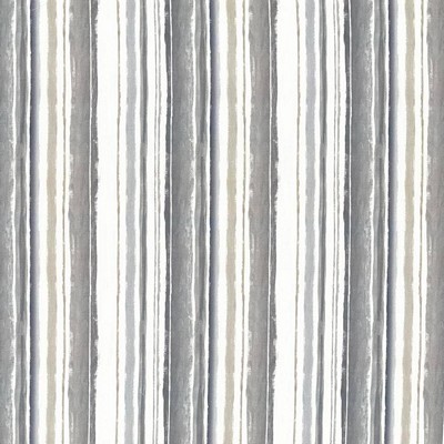 Kasmir Brookmere Stripe Slate in 5078 Grey Upholstery Cotton  Blend Fire Rated Fabric