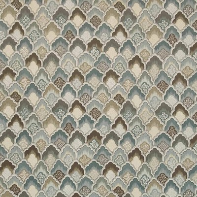 Kasmir Burwick Grove Blue Citrine in GRAND TRADITIONS VOL 2 Green Upholstery Cotton  Blend Fire Rated Fabric Jacobean Floral   Fabric