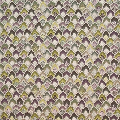 Kasmir Burwick Grove Hyacinth in GRAND TRADITIONS VOL 1 Purple Upholstery Cotton  Blend Fire Rated Fabric Jacobean Floral   Fabric