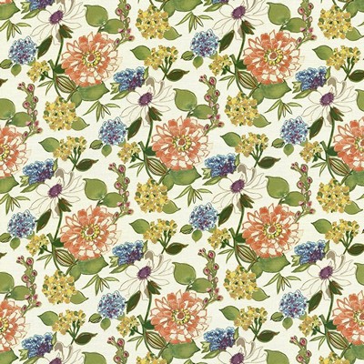 Kasmir Cacherel Sherbert in 5063 Multi Upholstery Cotton  Blend Fire Rated Fabric Vine and Flower   Fabric