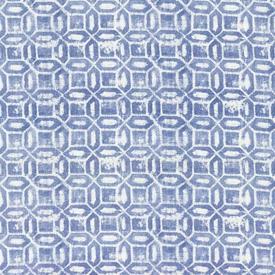 Kasmir Calypso Cove Harbor in 5072 Blue Upholstery Cotton  Blend Fire Rated Fabric Ethnic and Global   Fabric