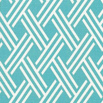 Kasmir Canton Trellis Aqua in 5073 Blue Upholstery Cotton  Blend Fire Rated Fabric