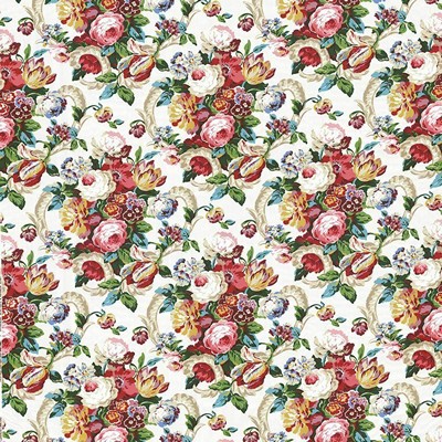 Kasmir Carreaux Spring in 5064 Multi Upholstery Cotton  Blend Fire Rated Fabric Vine and Flower   Fabric