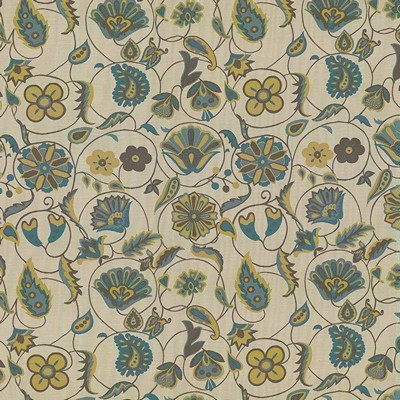 Kasmir Caspa Garden Pear in 1424 Green Upholstery Polyester  Blend Fire Rated Fabric Vine and Flower   Fabric