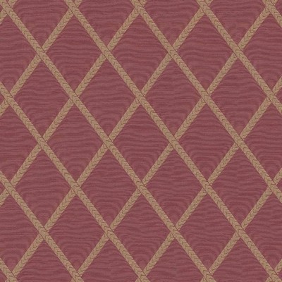 Kasmir Chambers Trellis Redwood in TRIBECA Red Polyester  Blend Fire Rated Fabric NFPA 701 Flame Retardant   Fabric