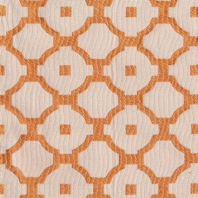 Kasmir Chang Trellis Coral in 1405 Orange Upholstery Rayon  Blend Fire Rated Fabric
