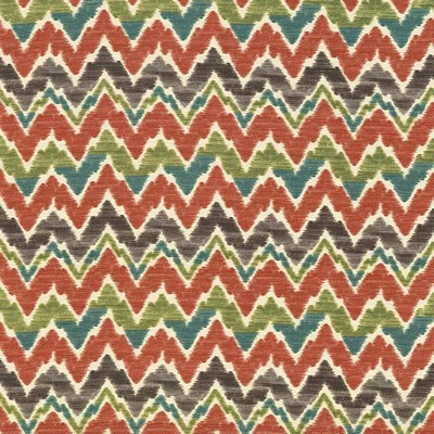 Kasmir Charro Sunset in 5063 Yellow Upholstery Cotton  Blend Fire Rated Fabric Zig Zag   Fabric