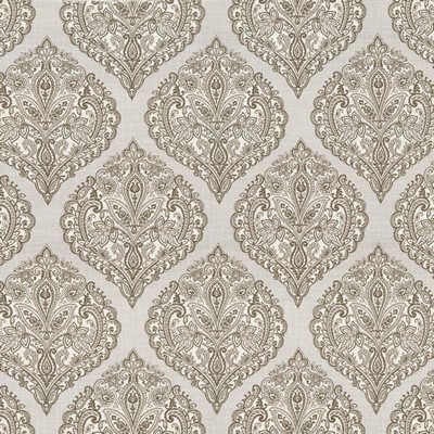 Kasmir Copa Damask Smoke in 5062 Grey Upholstery Linen  Blend Trellis Diamond  Scroll  Ethnic and Global   Fabric