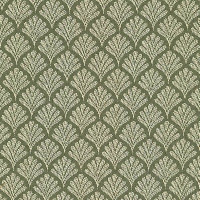 Kasmir Coquille Fern in 5074 Green Upholstery Polyester  Blend Fire Rated Fabric Tropical   Fabric