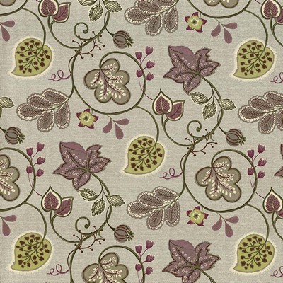 Kasmir Darjeeling Quarry in 5064 Multi Upholstery Cotton  Blend Fire Rated Fabric Jacobean Floral   Fabric