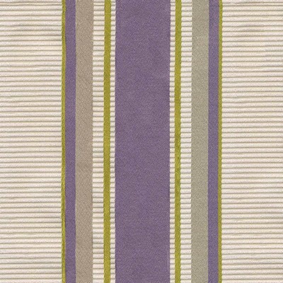Kasmir Delano Stripe Lilac in HIGH SOCIETY Purple Upholstery Cotton  Blend Fire Rated Fabric