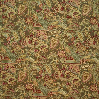 Kasmir Denworth Garden Topaz in GRAND TRADITIONS VOL 2 Yellow Upholstery Polyester  Blend Birds and Feather  Jacobean Floral   Fabric