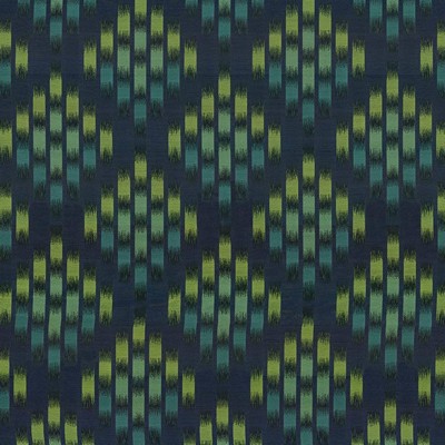 Kasmir Dewberry Ikat Navy in 1419 Blue Upholstery Polyester  Blend Fire Rated Fabric Ethnic and Global   Fabric