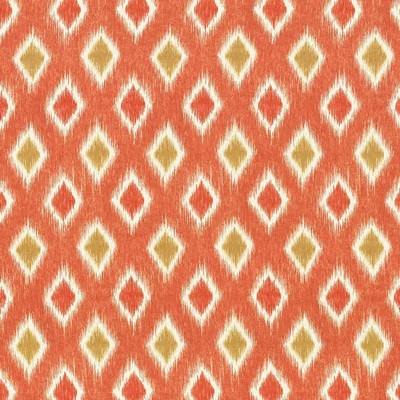 Kasmir Diamond Market Coral in 1417 Orange Upholstery Cotton  Blend Fire Rated Fabric Ethnic and Global   Fabric