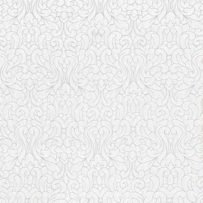 Kasmir Donatello Damask Ivory in 1426 Beige Polyester  Blend Classic Damask  Scroll   Fabric