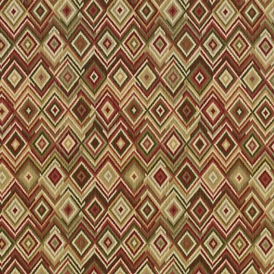 Kasmir Durango Ikat Bittersweet in 5017 Brown Upholstery Cotton  Blend Fire Rated Fabric Ethnic and Global  Zig Zag   Fabric