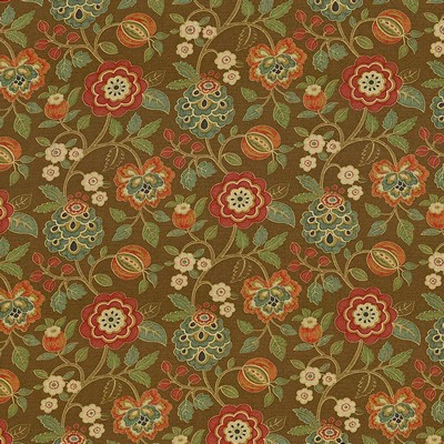 Kasmir Easton Hazelnut in 1417 Multi Upholstery Cotton  Blend Fire Rated Fabric Vine and Flower   Fabric