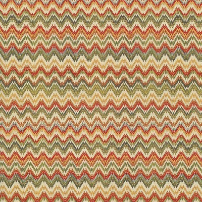 Kasmir Ethos Citrus in 5069 Multi Upholstery Polyester  Blend Fire Rated Fabric Zig Zag   Fabric