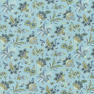 Kasmir Evanston Seaspray in 5082 Green Upholstery Cotton  Blend Fire Rated Fabric Vine and Flower  Jacobean Floral   Fabric