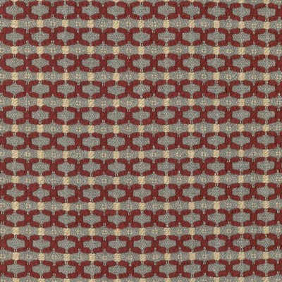 Kasmir Falkirk Trellis Chili Powder in 1440 Red Upholstery Cotton  Blend Fire Rated Fabric