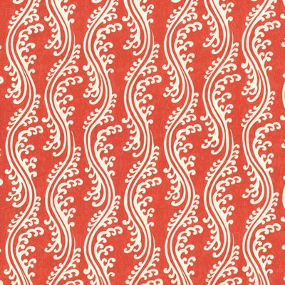 Kasmir Flouncy Lantern Red in 5106 Red Cotton  Blend Scroll   Fabric