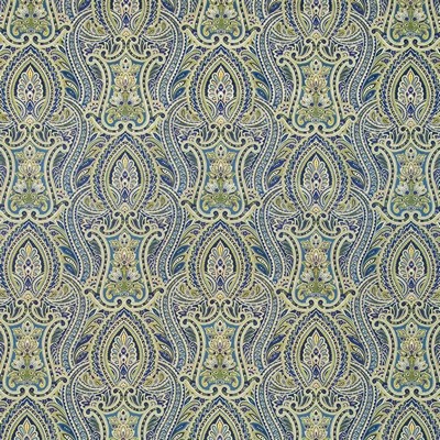 Kasmir Gadsden Paisley Lapis in GRAND TRADITIONS VOL 2 Multi Upholstery Cotton  Blend Fire Rated Fabric Ethnic and Global   Fabric