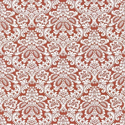 Kasmir Gavroche Tangerine in 5063 Brown Upholstery Cotton  Blend Fire Rated Fabric Classic Damask   Fabric