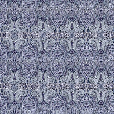 Kasmir Grand Paisley Delft in 5081 Blue Upholstery Cotton  Blend Fire Rated Fabric Classic Paisley  Scroll  Ethnic and Global   Fabric