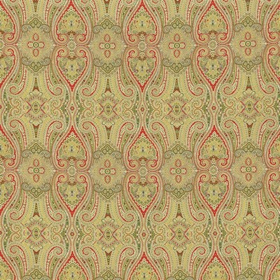 Kasmir Grand Paisley Honeysuckle in 5079 Multi Upholstery Cotton  Blend Fire Rated Fabric Classic Paisley  Scroll  Ethnic and Global   Fabric