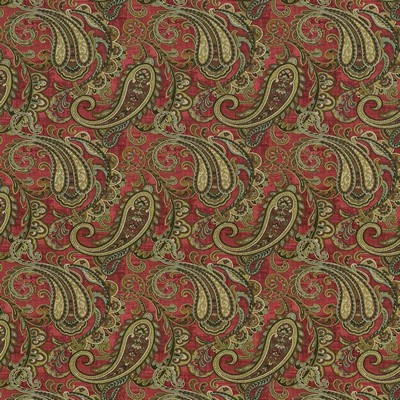 Kasmir Gresham Paisley Jewel in 1418 Brown Upholstery Cotton  Blend Fire Rated Fabric Classic Paisley  Ethnic and Global   Fabric