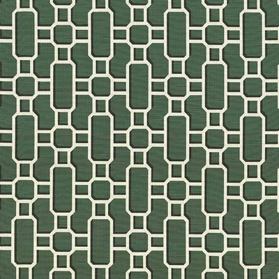 Kasmir Hakkasan Fret Emerald in 5074 Green Upholstery Cotton  Blend Fire Rated Fabric Ethnic and Global   Fabric