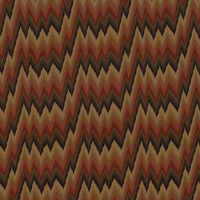 Kasmir Himalaya Flame Fire in 1417 Brown Upholstery Polyester  Blend Fire Rated Fabric Ethnic and Global  Zig Zag   Fabric