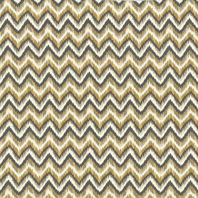 Kasmir Into The Flame Amber in 1434 Yellow Upholstery Cotton  Blend Fire Rated Fabric Ethnic and Global  Zig Zag   Fabric