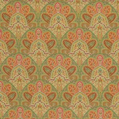 Kasmir Ismir Paisley Sunstone in 1417 Yellow Upholstery Cotton  Blend Fire Rated Fabric Classic Paisley  Ethnic and Global   Fabric