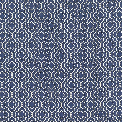Kasmir Jaya Azure in 5072 Blue Upholstery Cotton  Blend Fire Rated Fabric Trellis Diamond   Fabric
