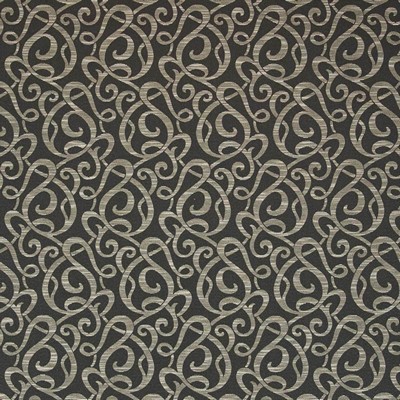 Kasmir Jubilee Swirl India Ink in TUEXDO PARK Black Upholstery Polyester  Blend Fire Rated Fabric Scroll   Fabric