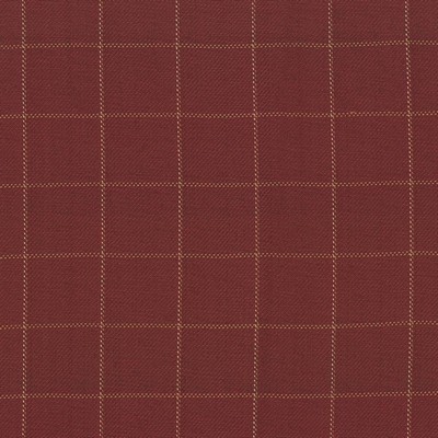 Kasmir Keheley Merlot in 1440 Brown Upholstery Cotton  Blend Fire Rated Fabric Plaid and Tartan  Fabric