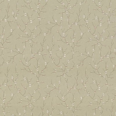 Kasmir Kiera Flax in 1416 Beige Linen  Blend Fire Rated Fabric Crewel and Embroidered   Fabric