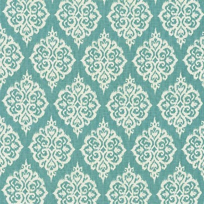 Kasmir Lacroix Caribbean in 5107 Green Cotton  Blend Classic Damask  Scroll   Fabric