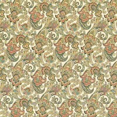 Kasmir Lages Paisley Multi in 1417 Multi Upholstery Polyester  Blend Fire Rated Fabric Classic Paisley  Ethnic and Global   Fabric