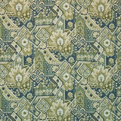 Kasmir Las Placitas Rainforest in GRAND TRADITIONS VOL 2 Green Upholstery Cotton  Blend Fire Rated Fabric Ethnic and Global   Fabric