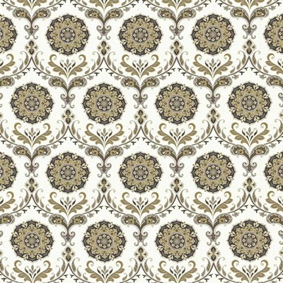 Kasmir Leclaire Moonstone in 1433 Grey Upholstery Cotton  Blend Fire Rated Fabric Classic Damask  Vine and Flower  Classic Paisley  Ethnic and Global   Fabric