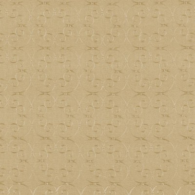 Kasmir Lucciola Linen in IMPRESSIONS Beige Polyester  Blend Crewel and Embroidered  Scroll   Fabric