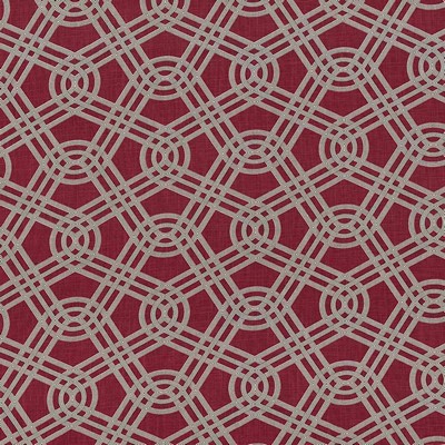 Kasmir Macrame Berry in 5087 Multi Upholstery Linen  Blend Fire Rated Fabric