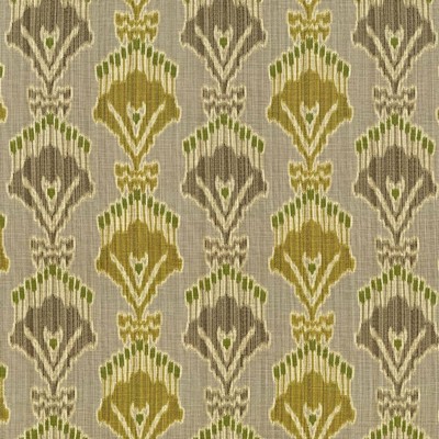 Kasmir Madras Citron in 5062 Green Upholstery Linen  Blend Fire Rated Fabric Classic Damask  Ethnic and Global   Fabric