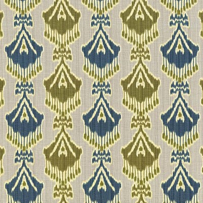 Kasmir Madras Turquoise in 5065 Blue Upholstery Linen  Blend Fire Rated Fabric Classic Damask  Ethnic and Global   Fabric